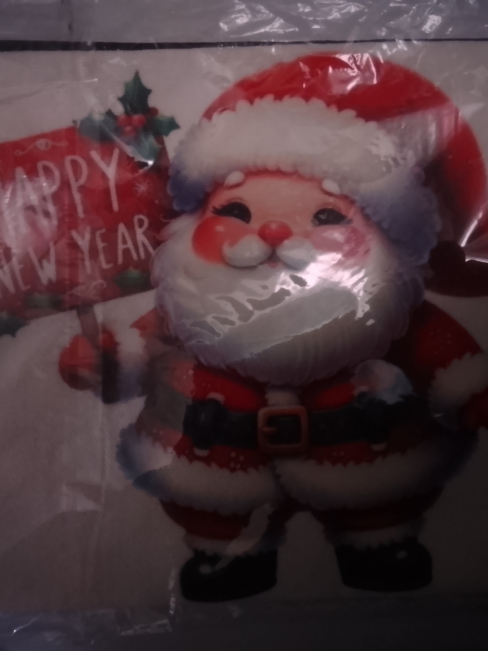 Makeup Pouch Santa Clause Happy New Year